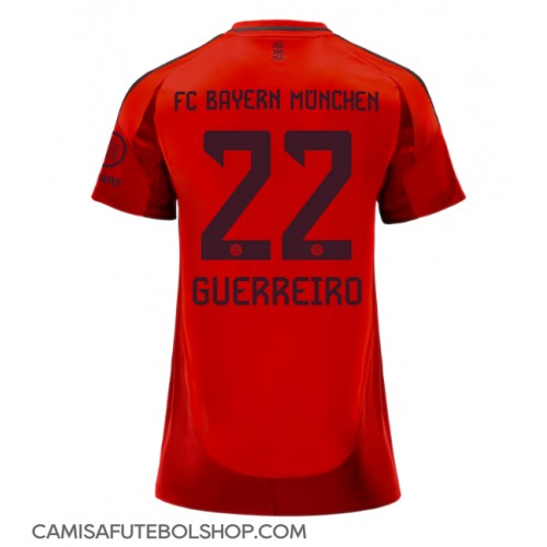 Camisa de time de futebol Bayern Munich Raphael Guerreiro #22 Replicas 1º Equipamento Feminina 2024-25 Manga Curta